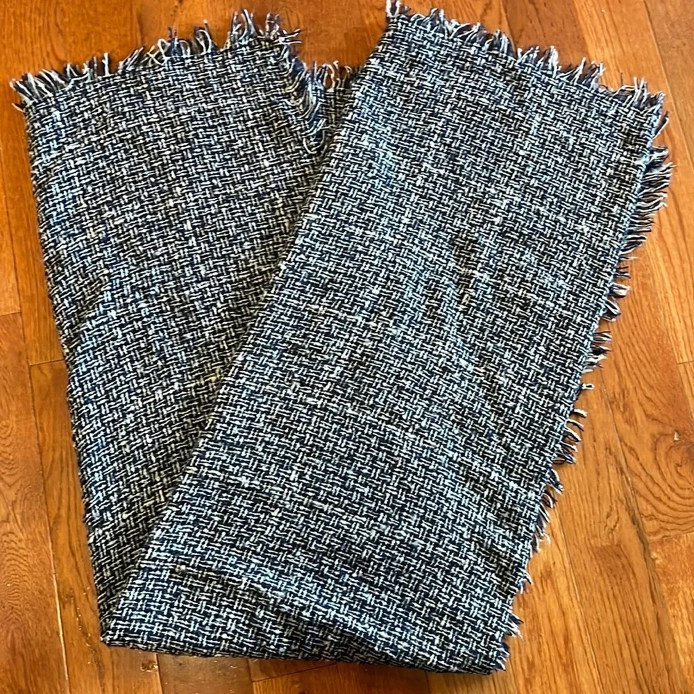 Soft blue and white scarf